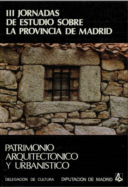 Portada de Jornadas de estudio sobre la provincia de Madrid (III). Patrimonio arquitectónico y urbanístico