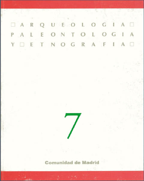 Portada de Arqueología, paleontología y etnografía. Vol. 7 la necrópolis visigoda de Cacera de las Ranas. Aranjuez, Madrid