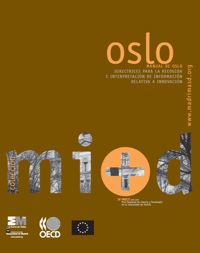 Portada de Oslo. Manual de Oslo. Directrices para la recogida e interpretación de información relativa a innovación