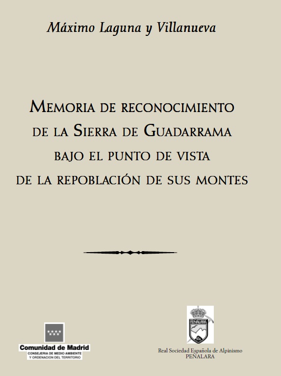 Portada de Memoria de reconocimiento de la Sierra de Guadarrama bajo el punto de vista de la repoblación de sus montes                                                                                                                    