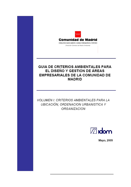 Portada de Guía de criterios ambientales para el diseño y gestión de áreas empresariales de la Comunidad de Madrid