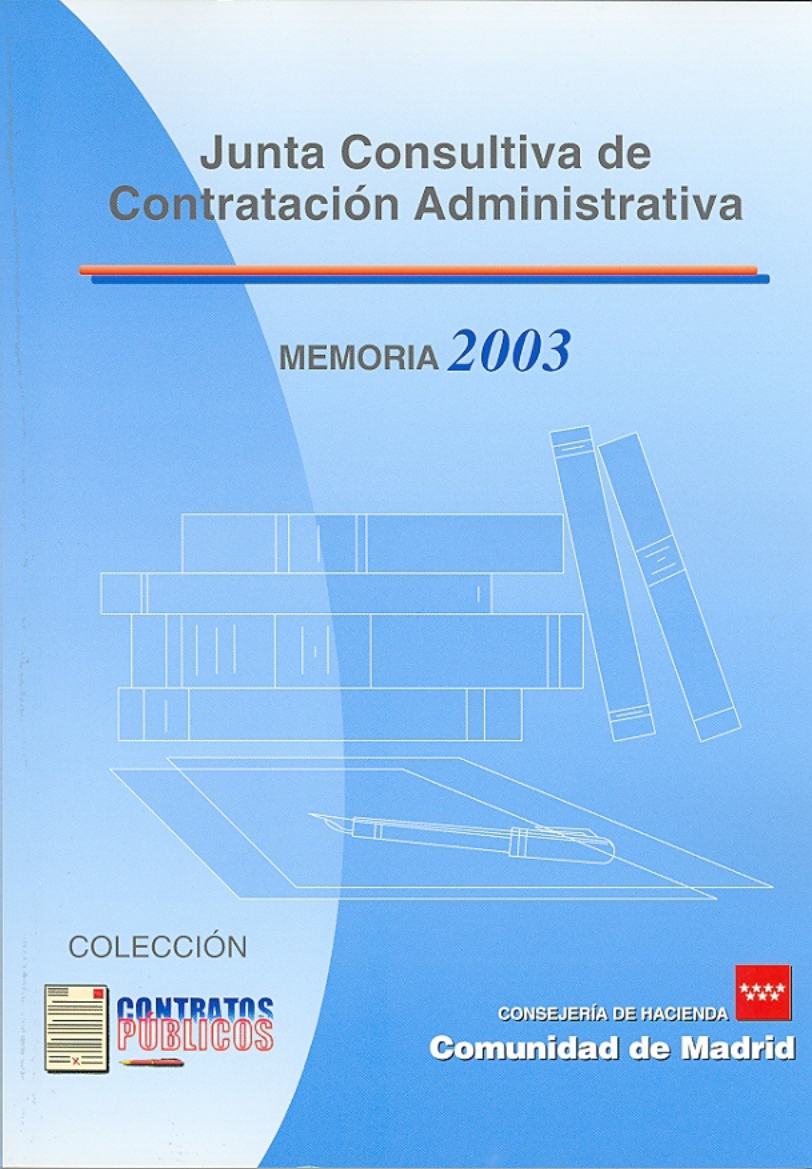 Portada de Junta Consultiva de Contratación Administrativa. Memoria 2003