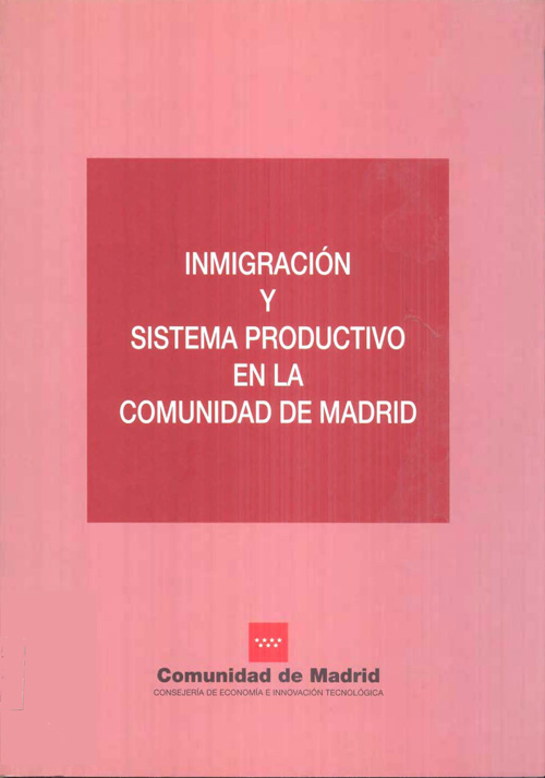 Portada de Inmigración y sistema productivo en la Comunidad de Madrid