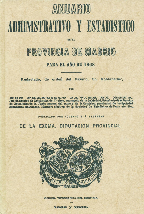 Portada de Anuario administrativo y estadístico de la Provincia de Madrid para el año de 1868
