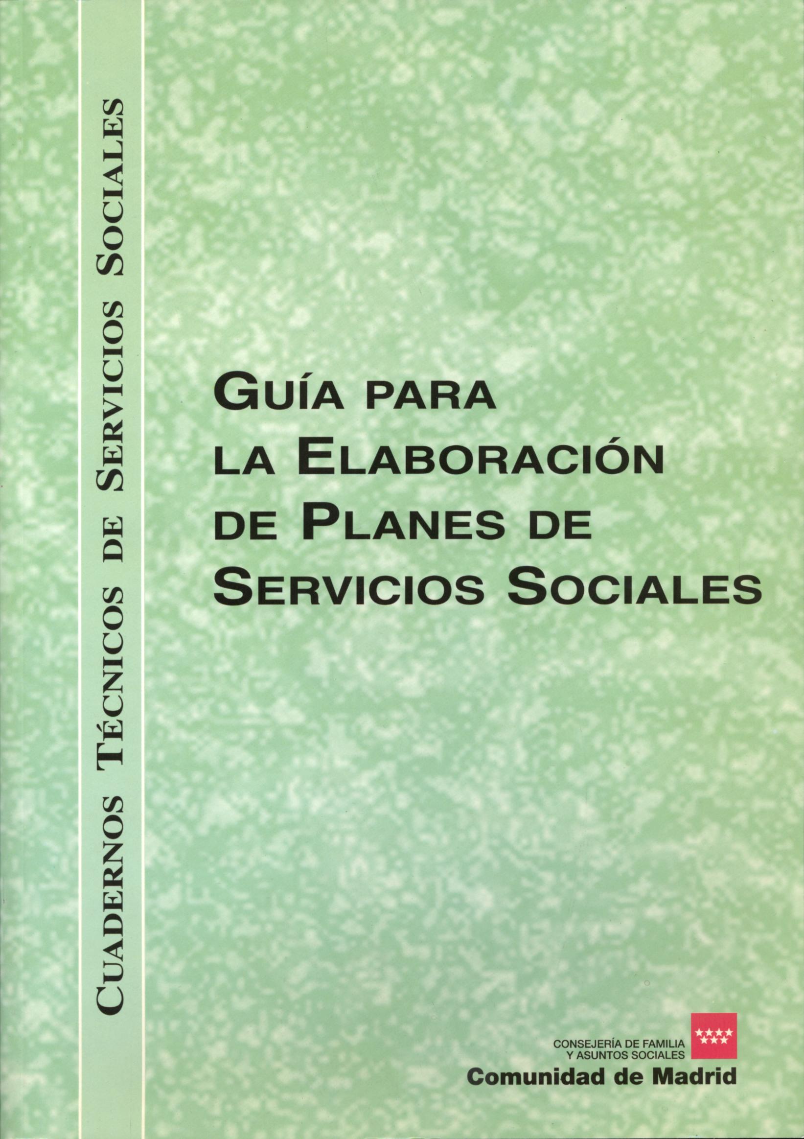 Portada de Guía para la elaboración de planes de servicios sociales