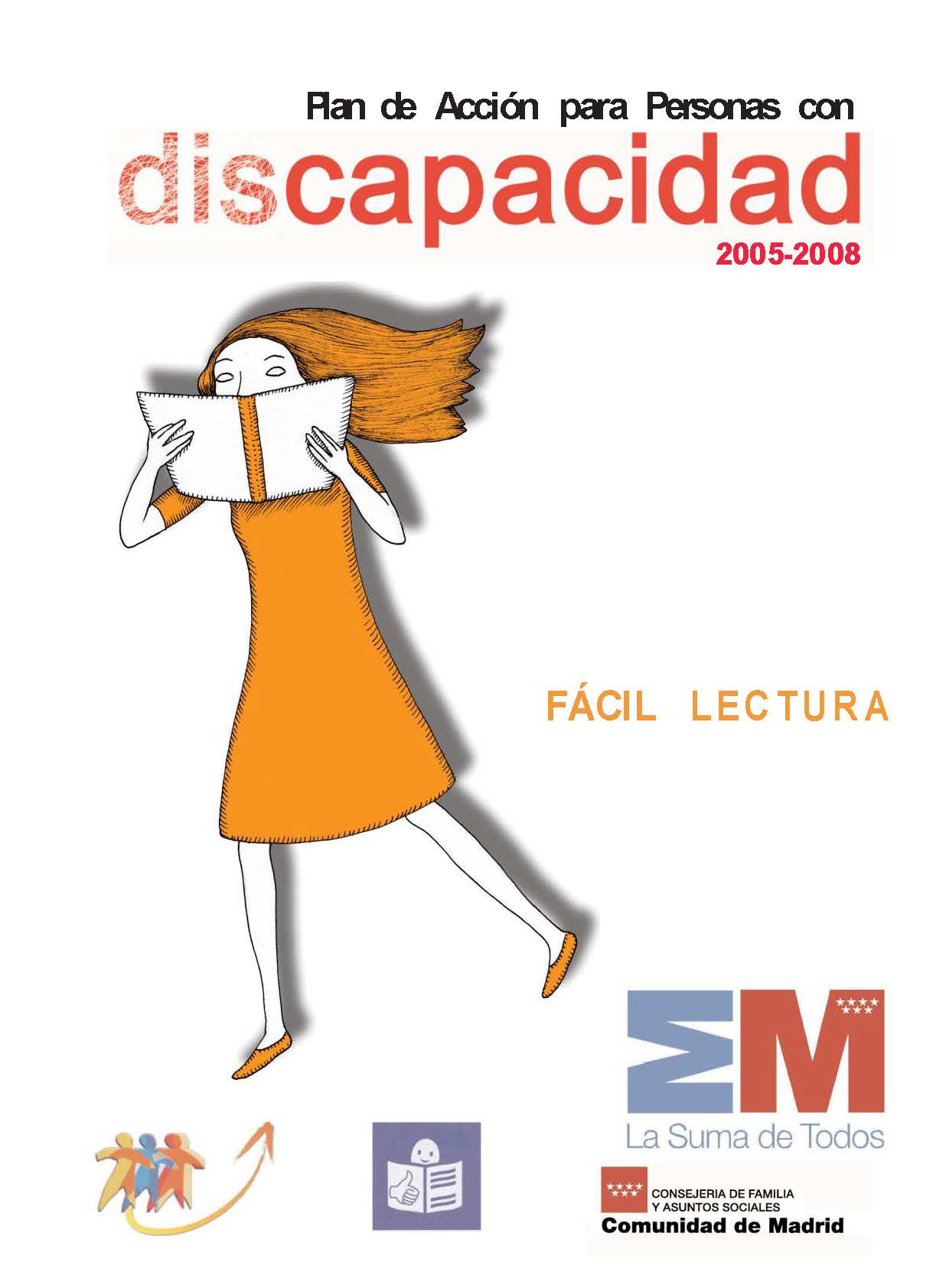 Portada de Plan de Acción para personas con discapacidad  2005-2008 de la Comunidad de Madrid de fácil lectura