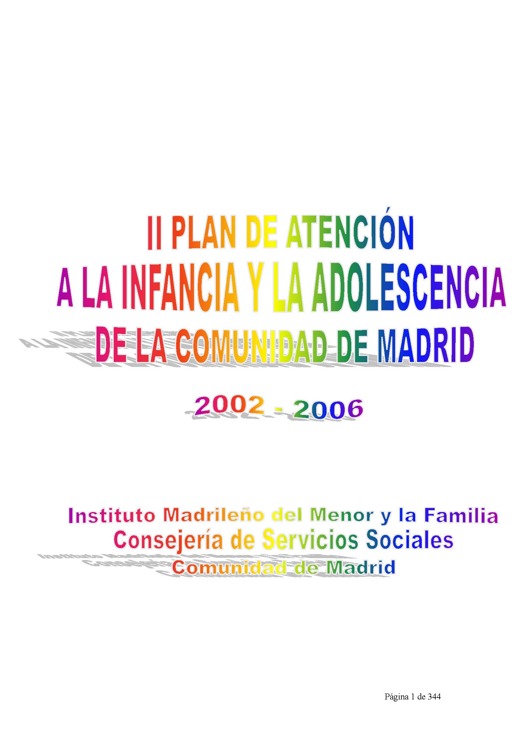 Portada de II Plan de atención a la infancia y la adolescencia 2002-2006