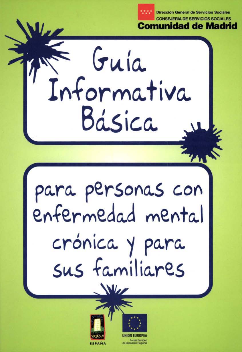 Portada de Guía informativa básica para personas con enfermedad mental crónica y para sus familiares.