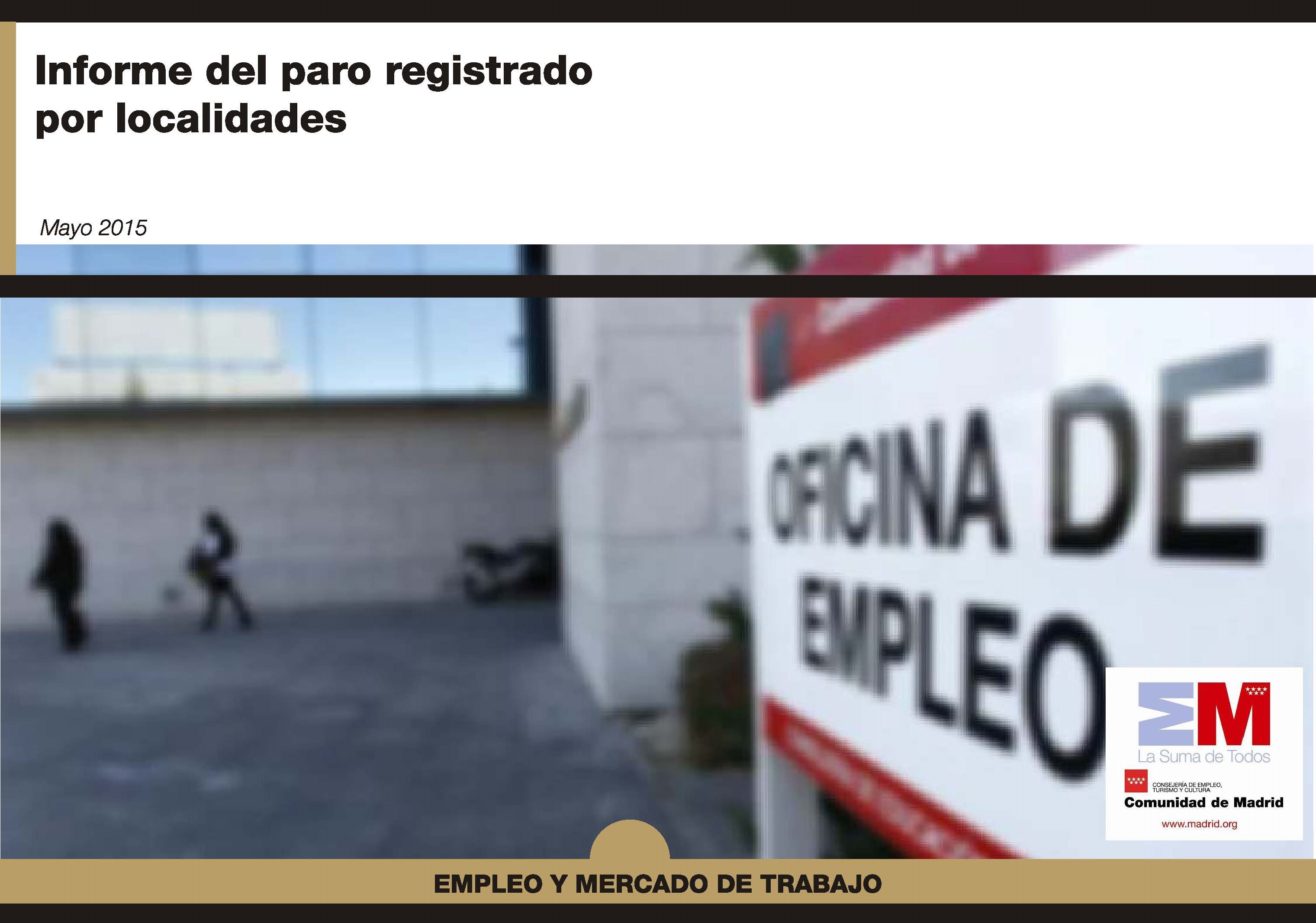 Cover of Report on unemployment registered by municipalities in the Community of Madrid (Periodic publication)