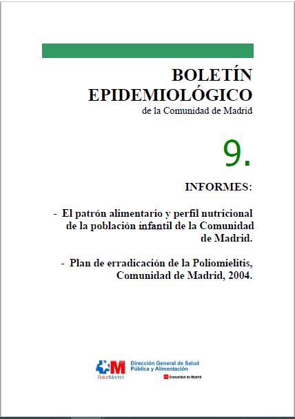 Portada de Boletín epidemiológico. Número 9, Volumen 11. Septiembre 2005 