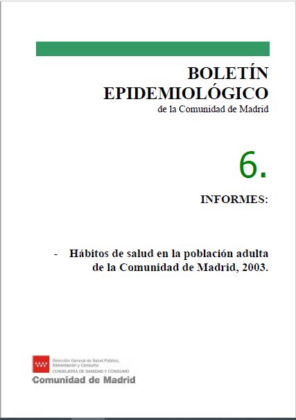 Portada de Boletín epidemiológico. Número 6, Volumen 10.Junio 2004 
