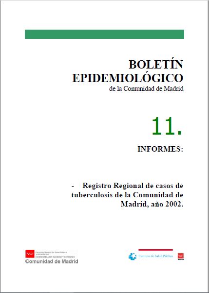 Portada de Boletín epidemiológico. Número 11, Volumen 10. Noviembre 2004 