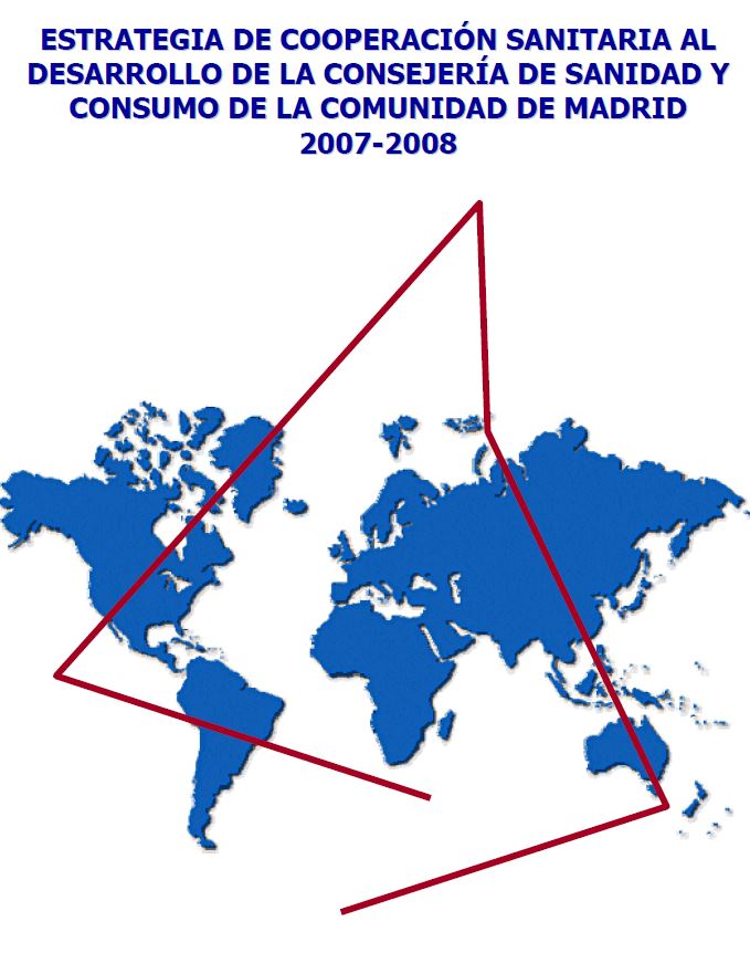 Portada de Estrategia de cooperación sanitaria al desarrollo de la Consejería de Sanidad de la Comunidad de Madrid 2007-2008