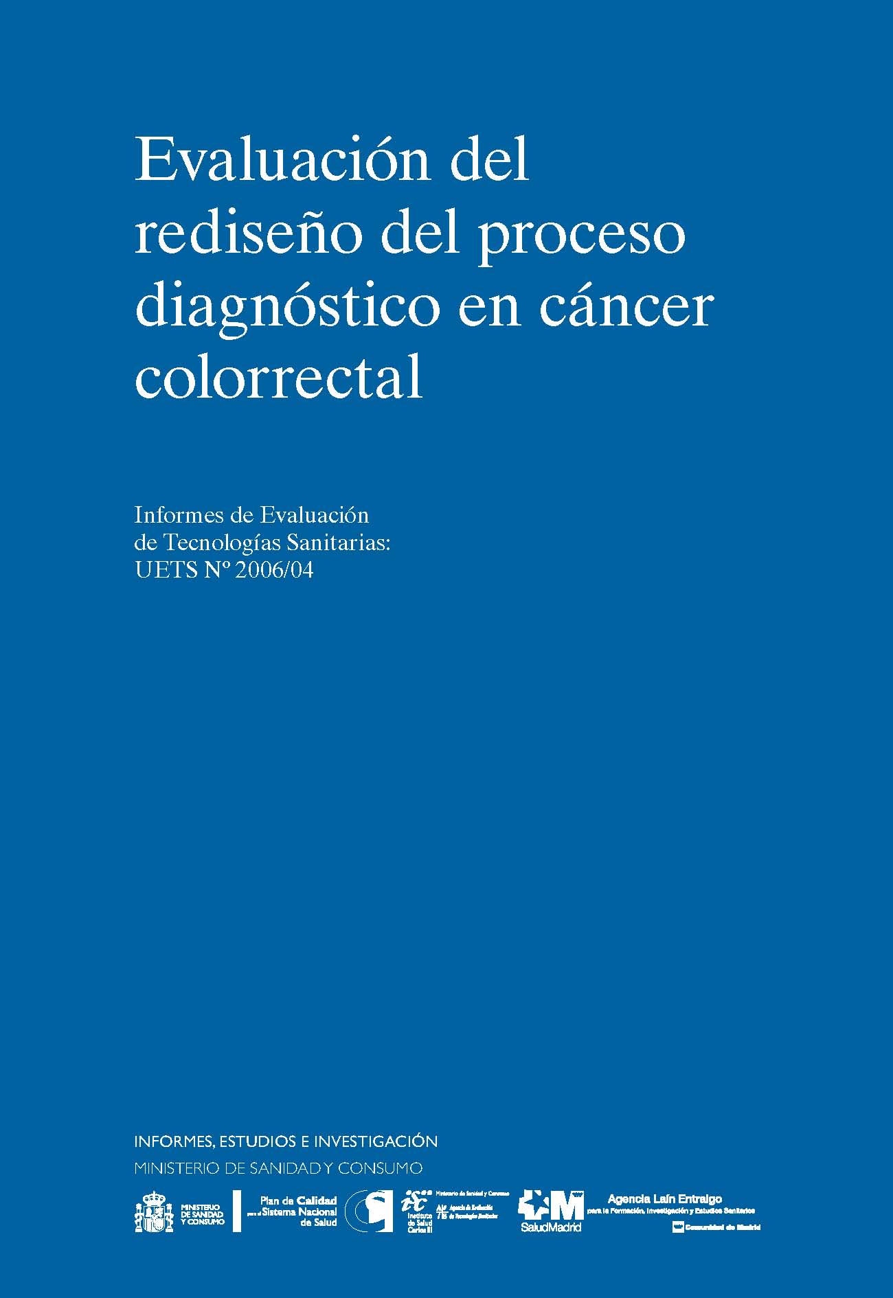 Portada de Evaluación del rediseño del proceso diagnóstico en cáncer colorrectal