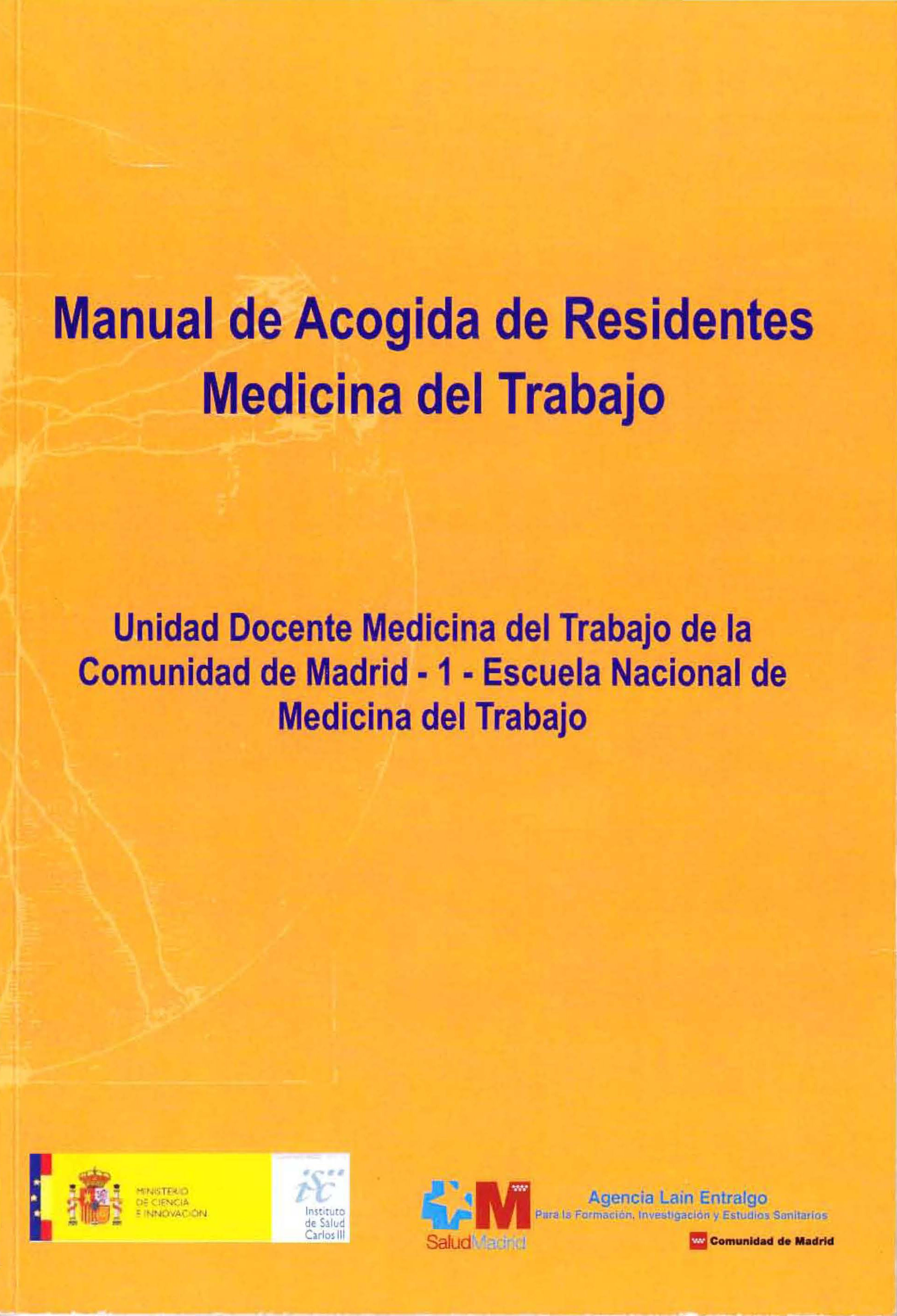 Portada de Manual de Acogida de Residentes Medicina del Trabajo (2009)