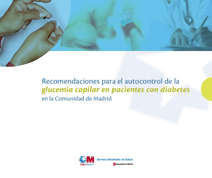 Portada de Recomendaciones para el autocontrol de la glucemia capilar en pacientes con diabetes en la Comunidad de Madrid