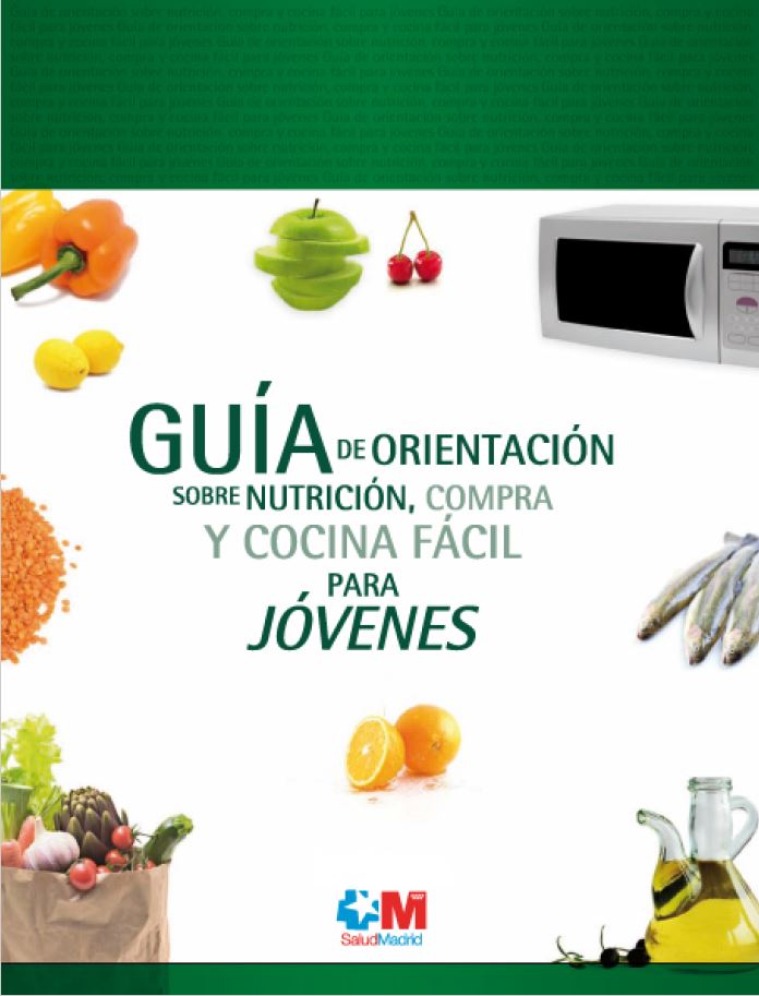Portada de la publicación Guía de Orientación sobre nutrición, compra y cocina fácil para jóvenes