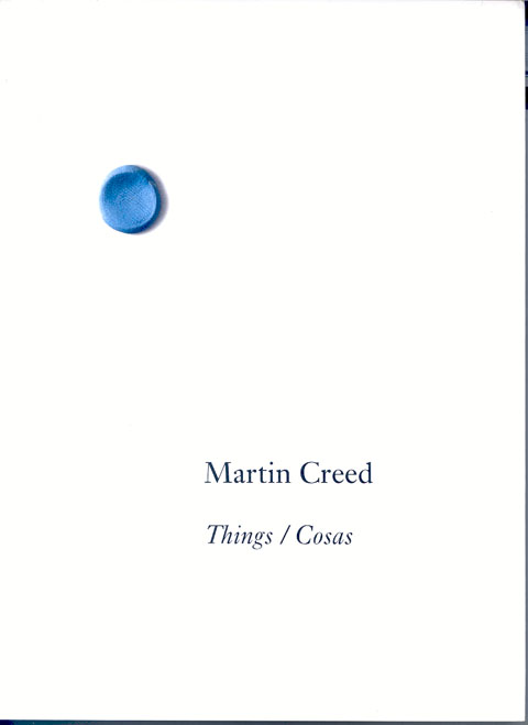 Portada de Things/Cosas. Martin Creed