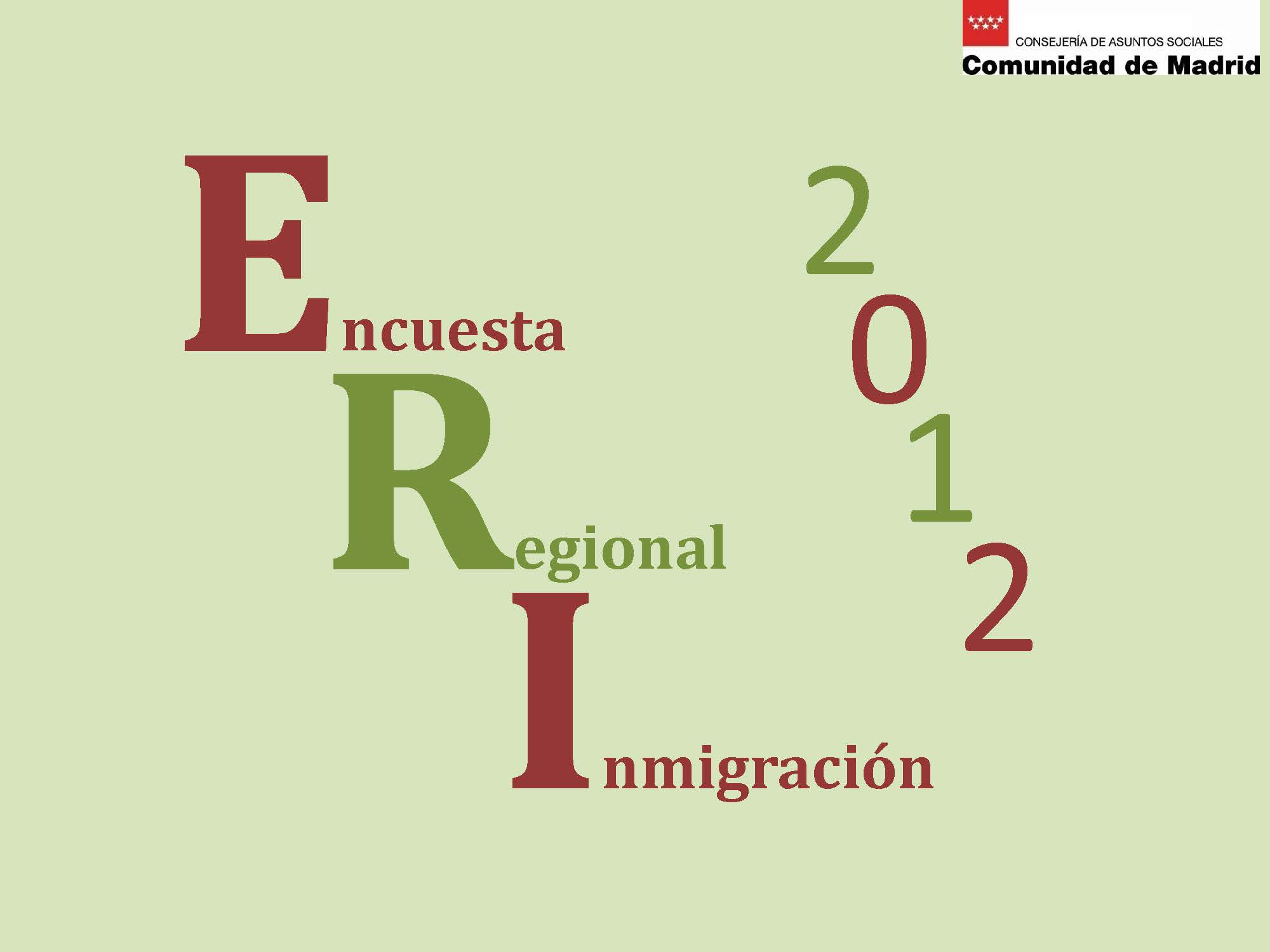 Portada de Encuesta Regional de Inmigración 2012