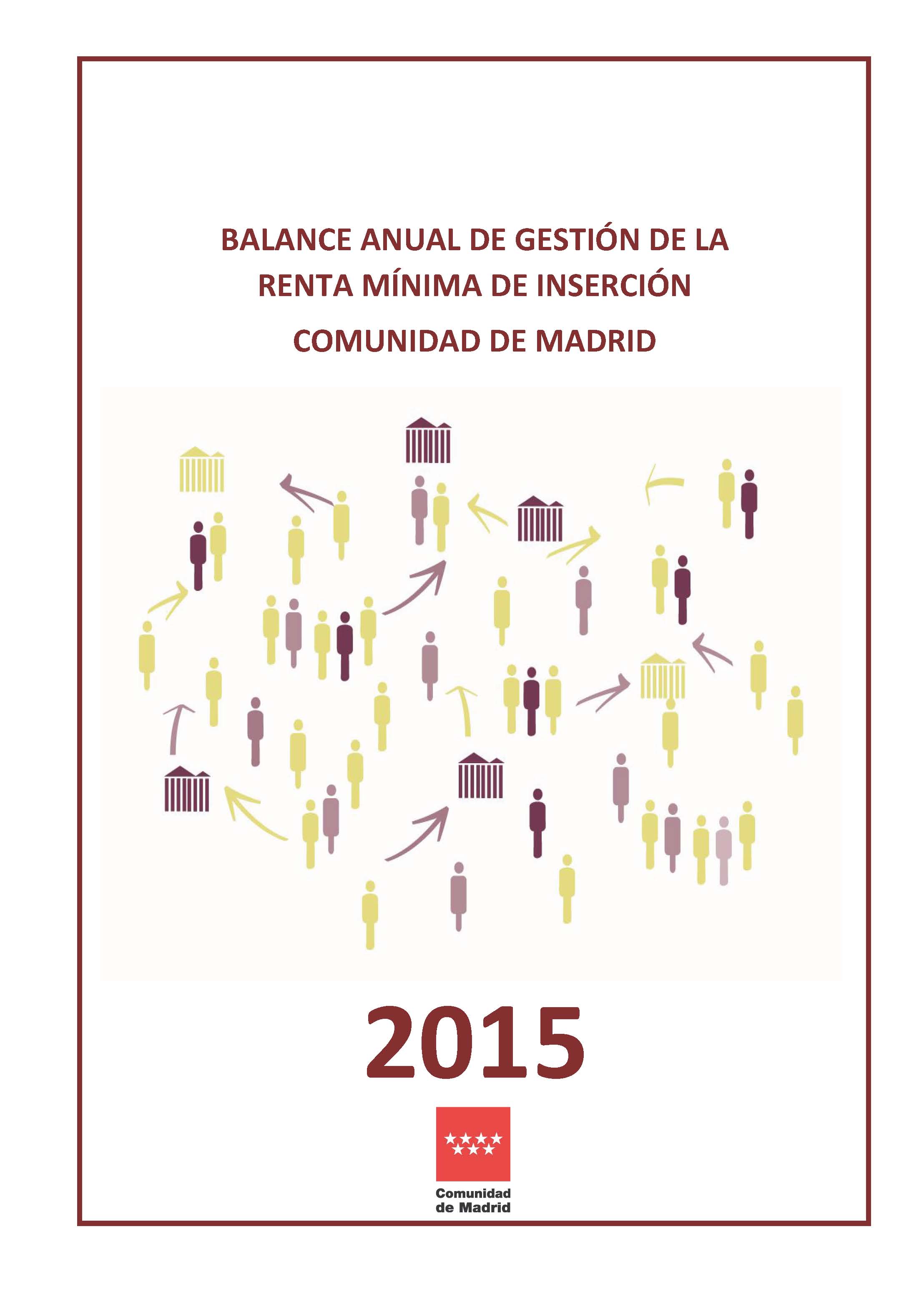 Portada de Balance anual de gestión de la Renta Mínima de Inserción.Comunidad de Madrid 2015