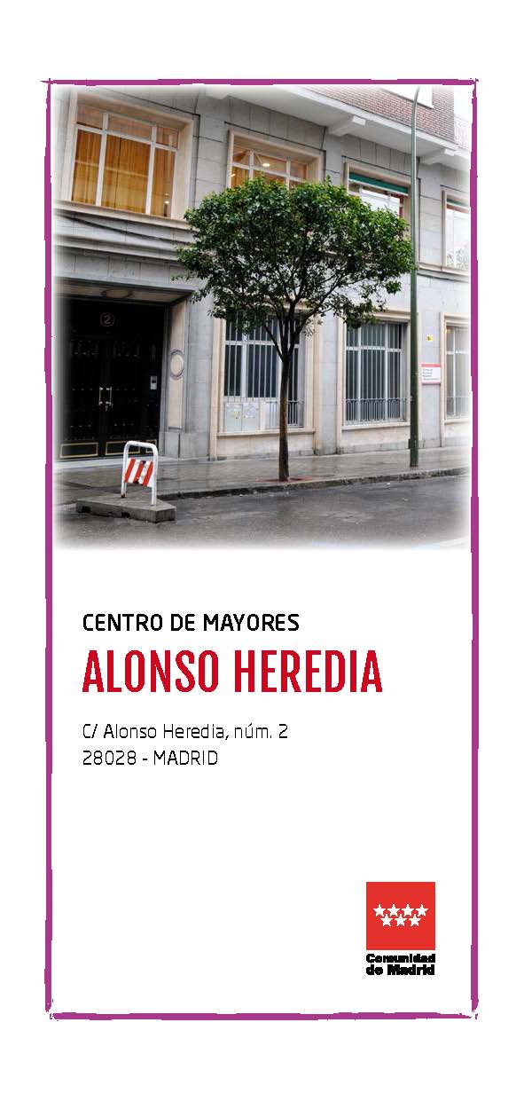 Portada de Centro de Mayores. Alonso Heredia