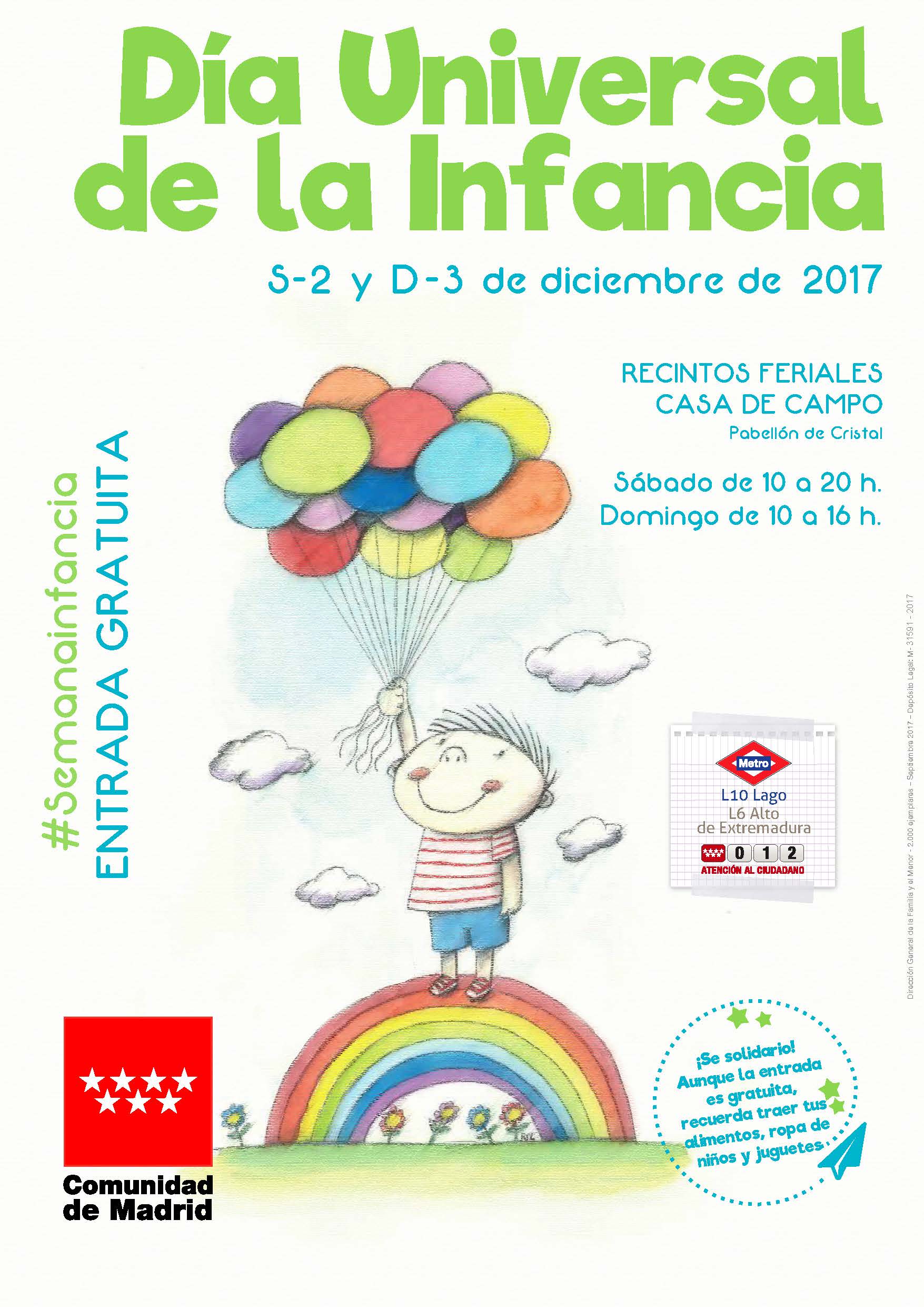 Portada de Día Universal de la Infancia. S-2 y D-3 de diciembre de 2017