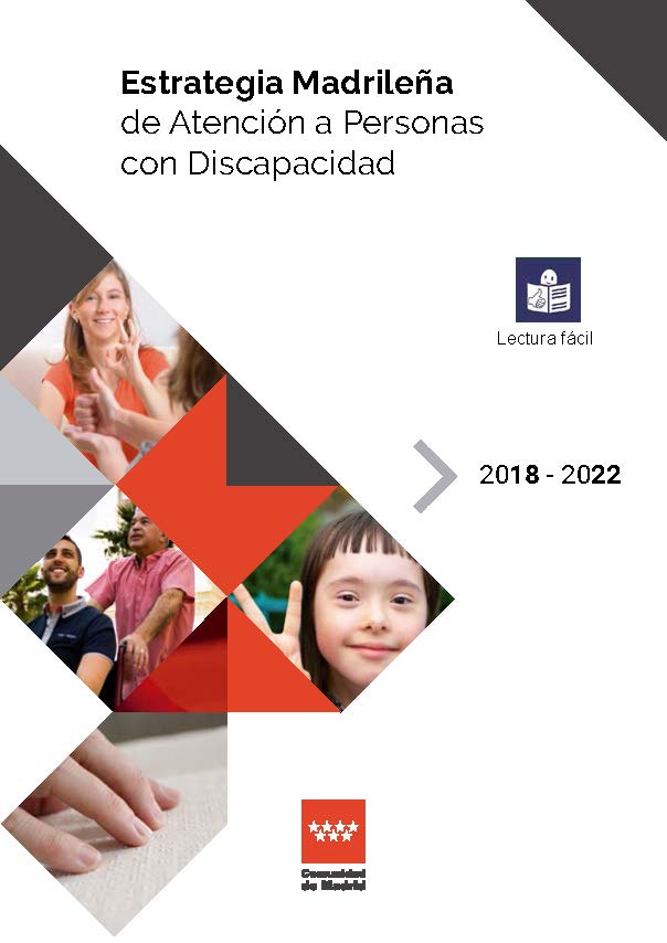 Portada de Estrategia Madrileña de Atención a Personas con Discapacidad 2018-2022. Lectura fácil