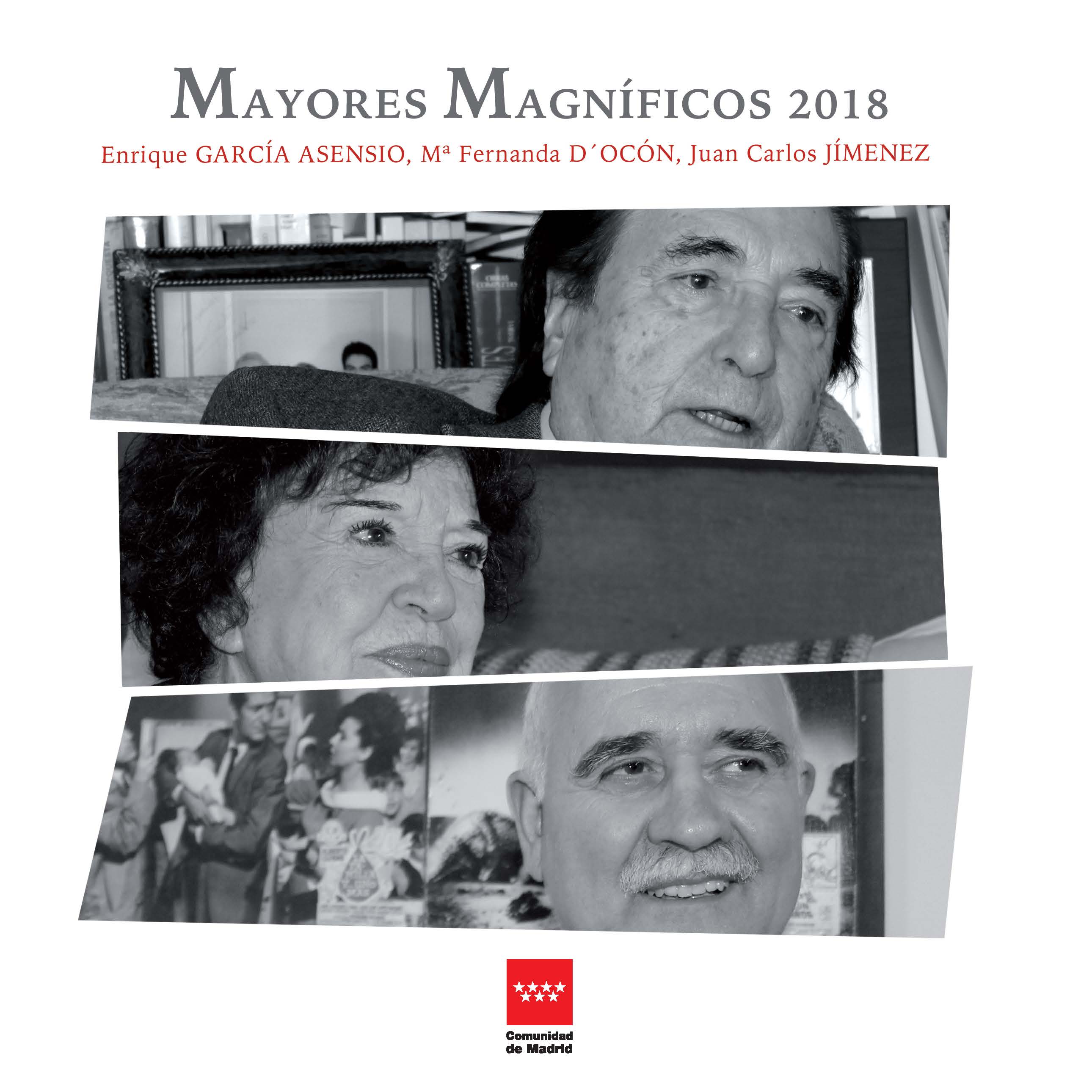 Portada de Mayores Magníficos 2018. Juan Carlos Jiménez, Enrique García Asensio, María Fernanda Docón