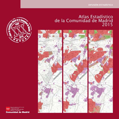 Portada de Atlas estadístico de la Comunidad de Madrid. 2015
