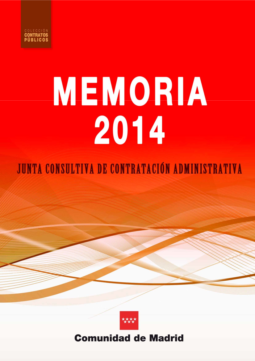 Portada de Junta Consultiva de Contratación Administrativa. Memoria 2014