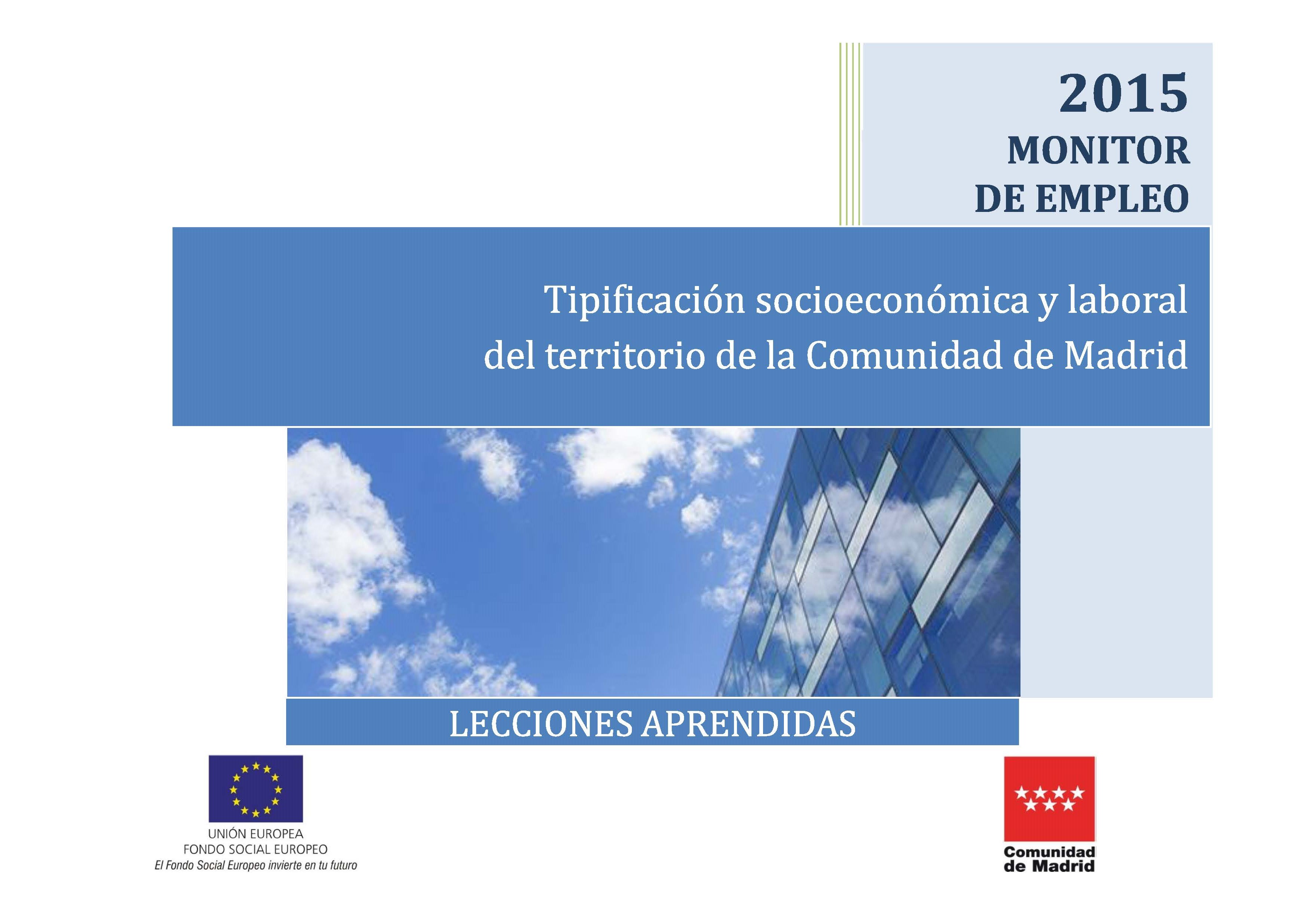 Portada de Tipificación socioeconómica y laboral del territorio de la Comunidad de Madrid