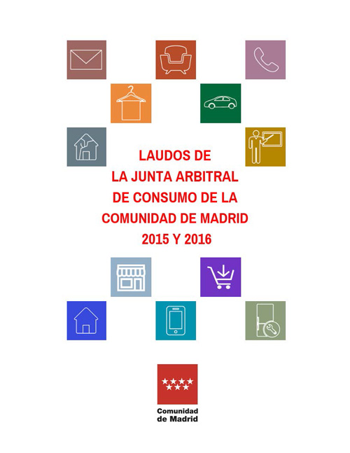 Portada de Laudos de la Junta Arbitral Regional de Consumo de la Comunidad de Madrid 2015/2016