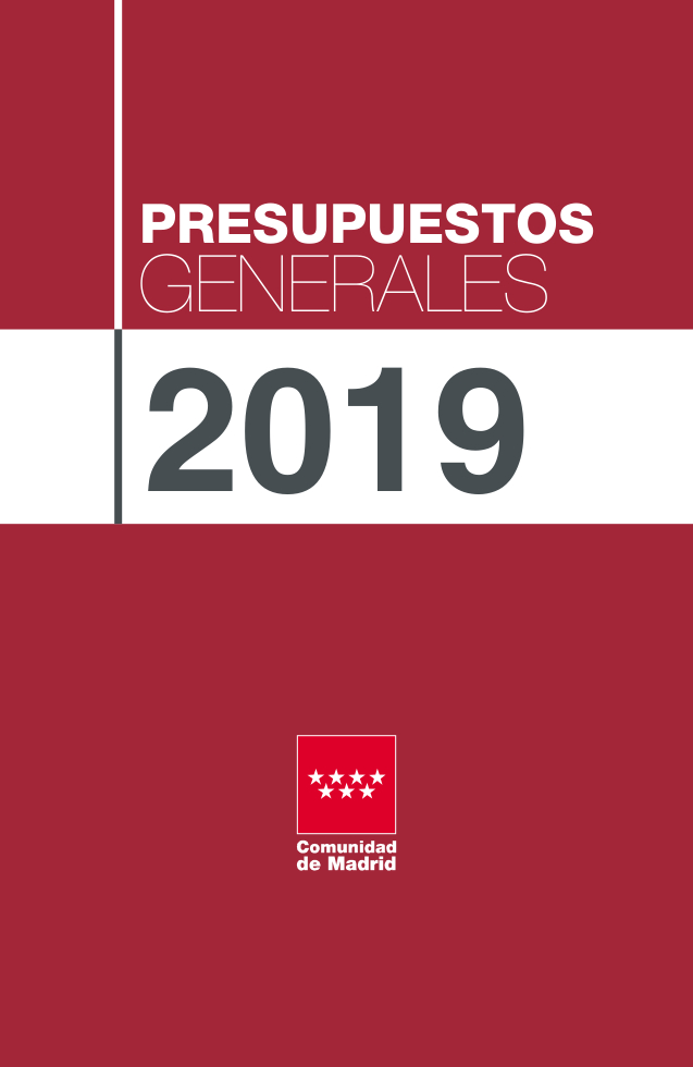 Portada de Presupuestos Generales de la Comunidad de Madrid 2019