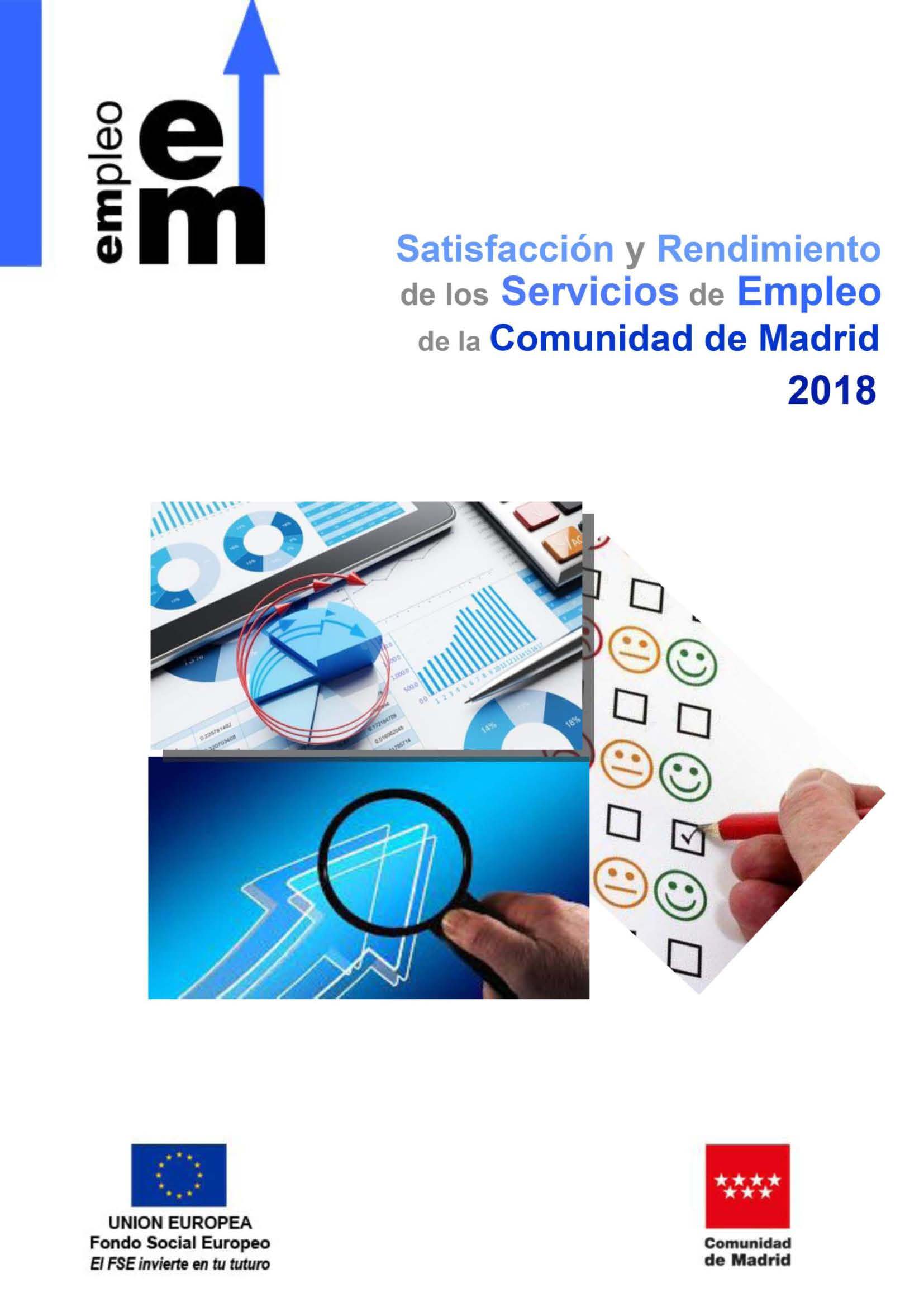 Portada de Satisfacción y rendimiento de los servicios de empleo  de la Comunidad de Madrid 2018
