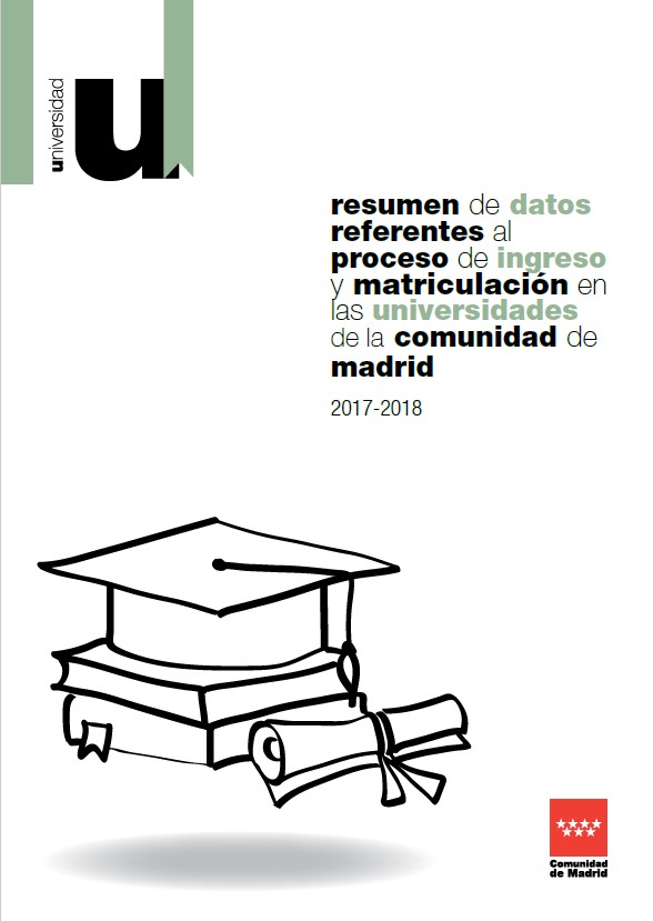 Portada de Resumen de datos referentes al proceso de ingreso y matriculación en las Universidades de la Comunidad de Madrid 2017-2018