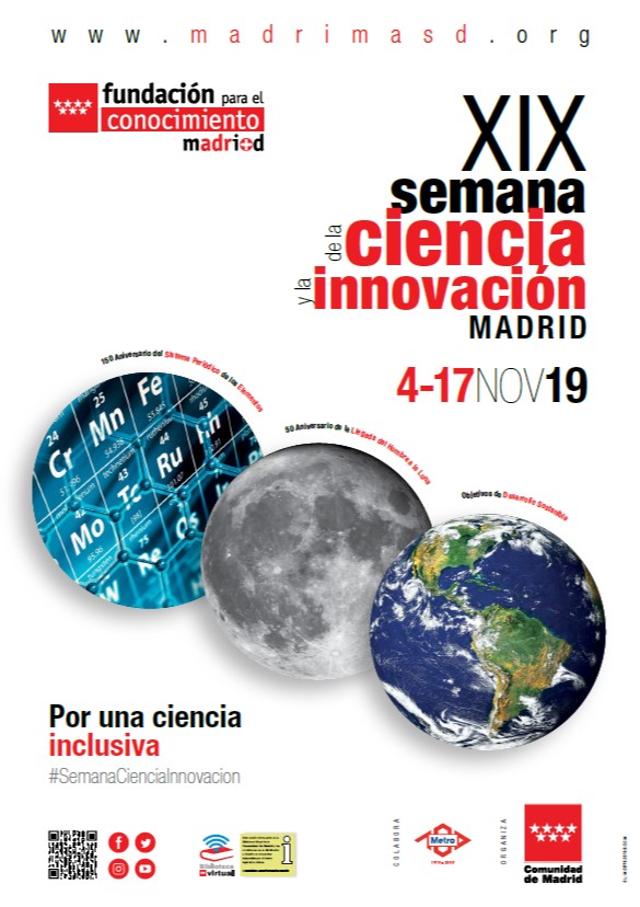 Portada de Semana (XIX) de la Ciencia y la Innovación de Madrid, 2019 (cartel)