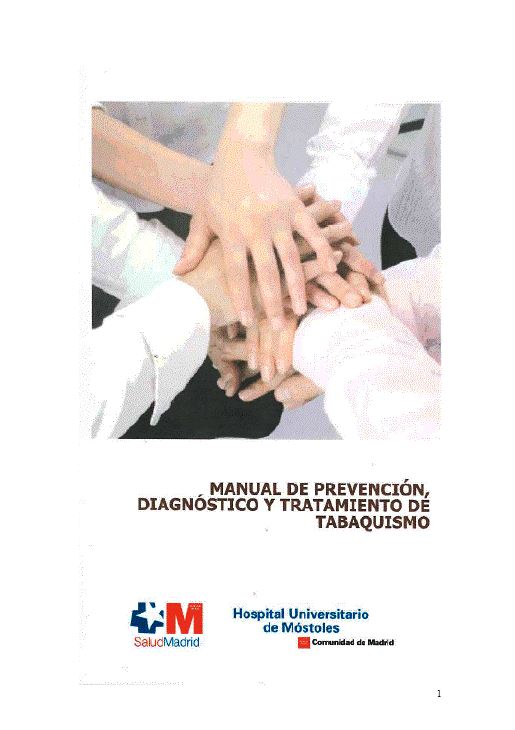 Portada de Manual de prevención, diagnóstico y tratamiento de tabaquismo (Hospital Universitario de Móstoles)