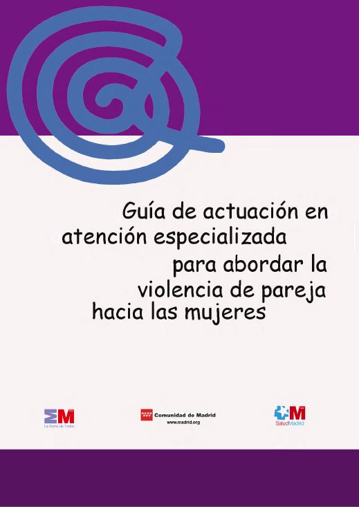 Portada de Guía de actuación en Atención Especializada para abordar la violencia de pareja hacia las mujeres