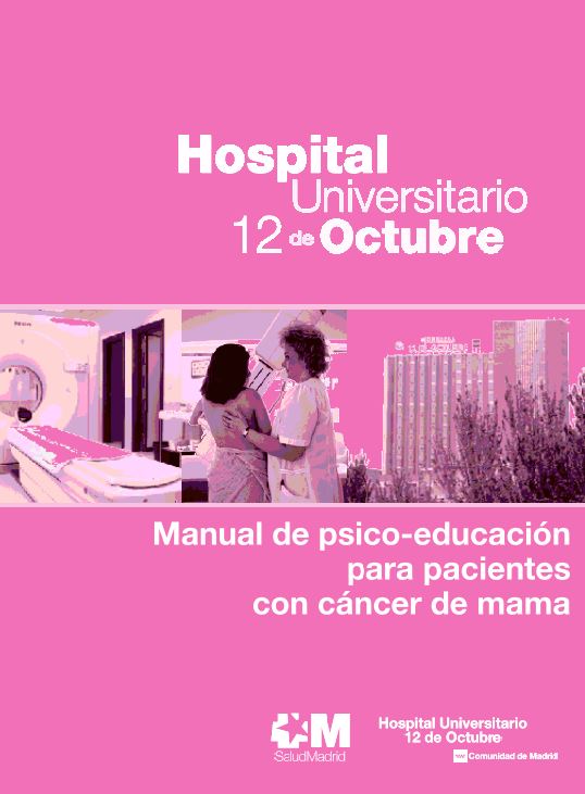 Portada de Manual de psicoeducación para pacientes con cáncer de mama (Hospital Universitario 12 de Octubre)