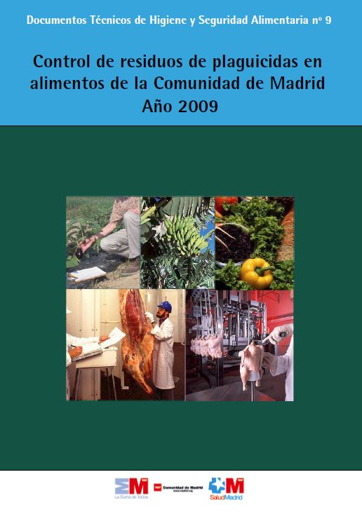 Portada de Control de residuos de plaguicidas en alimentos en la Comunidad de Madrid (2009)