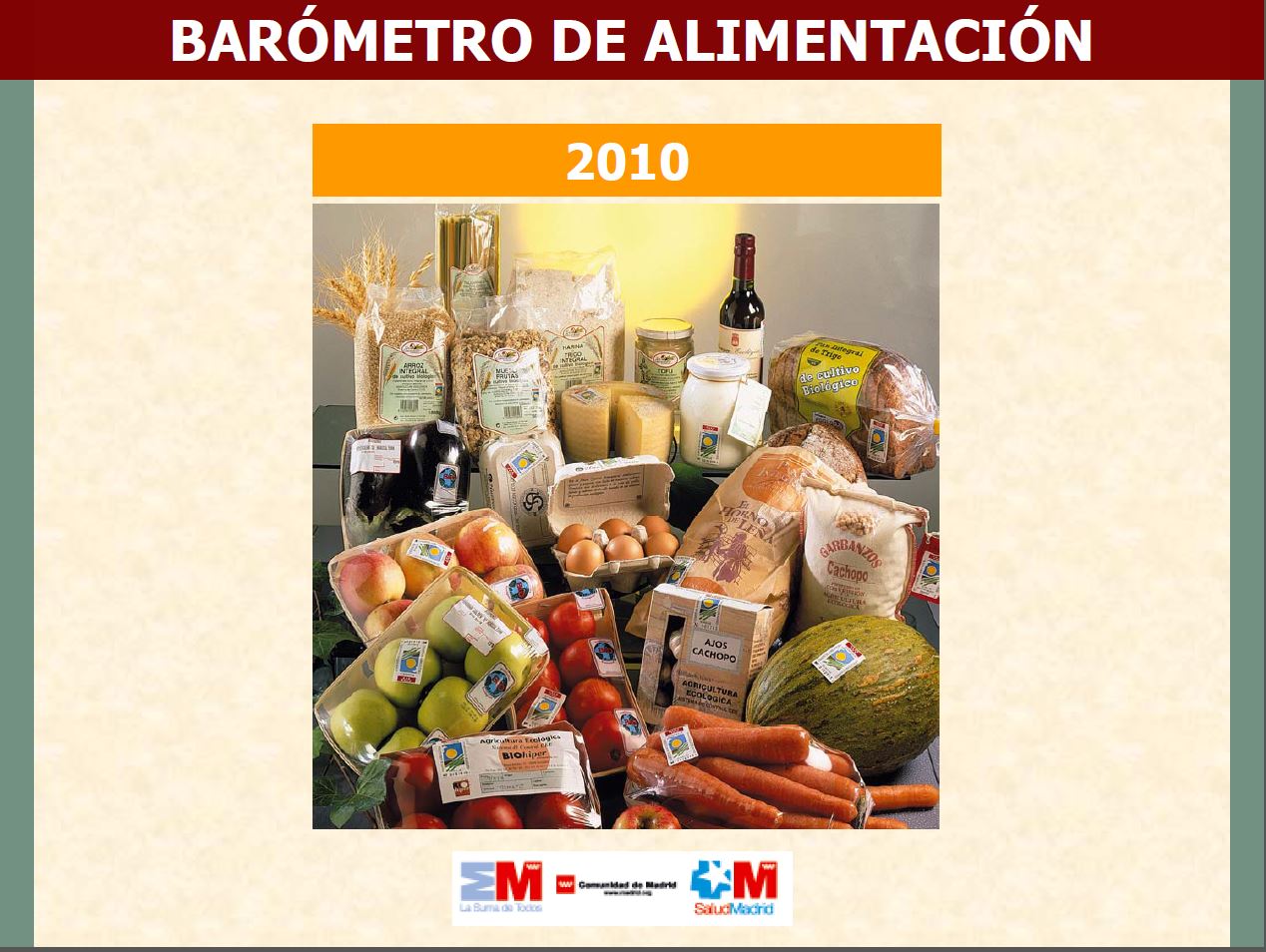 Portada de Barómetro de Alimentación 2010