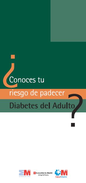 Portada de ¿Conoces tu riesgo de padecer diabetes del adulto?