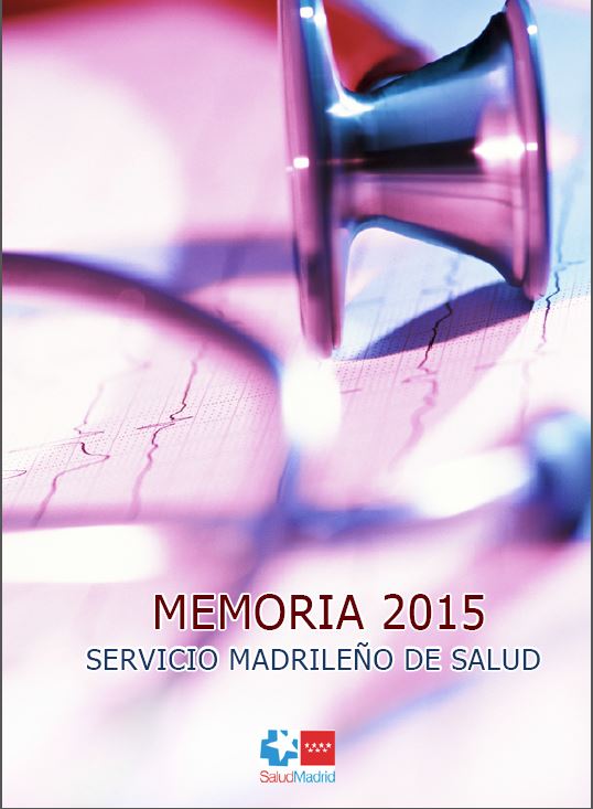 Portada de Memoria 2015. Servicio Madrileño de Salud