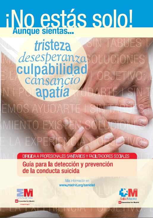 Portada de Guía para la detección y prevención de la conducta suicida, dirigida a profesionales sanitarios  y facilitadores sociales (Oficina Regional de Salud Mental)