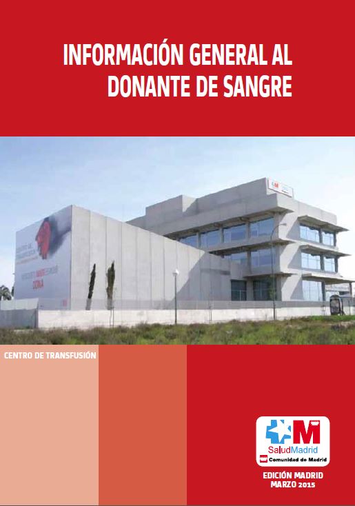 Portada de Información general del Donante de Sangre (Centro de Transfusión de la Comunidad de Madrid)