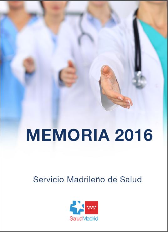 Portada de Memoria 2016. Servicio Madrileño de Salud