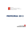 Portada de Memoria 2012. Agencia de la Comunidad de Madrid para la Reeducación y Reinserción del Menor Infractor