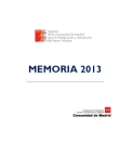 Portada de Memoria 2013. Agencia de la Comunidad de Madrid para la Reeducación y Reinserción del Menor Infractor