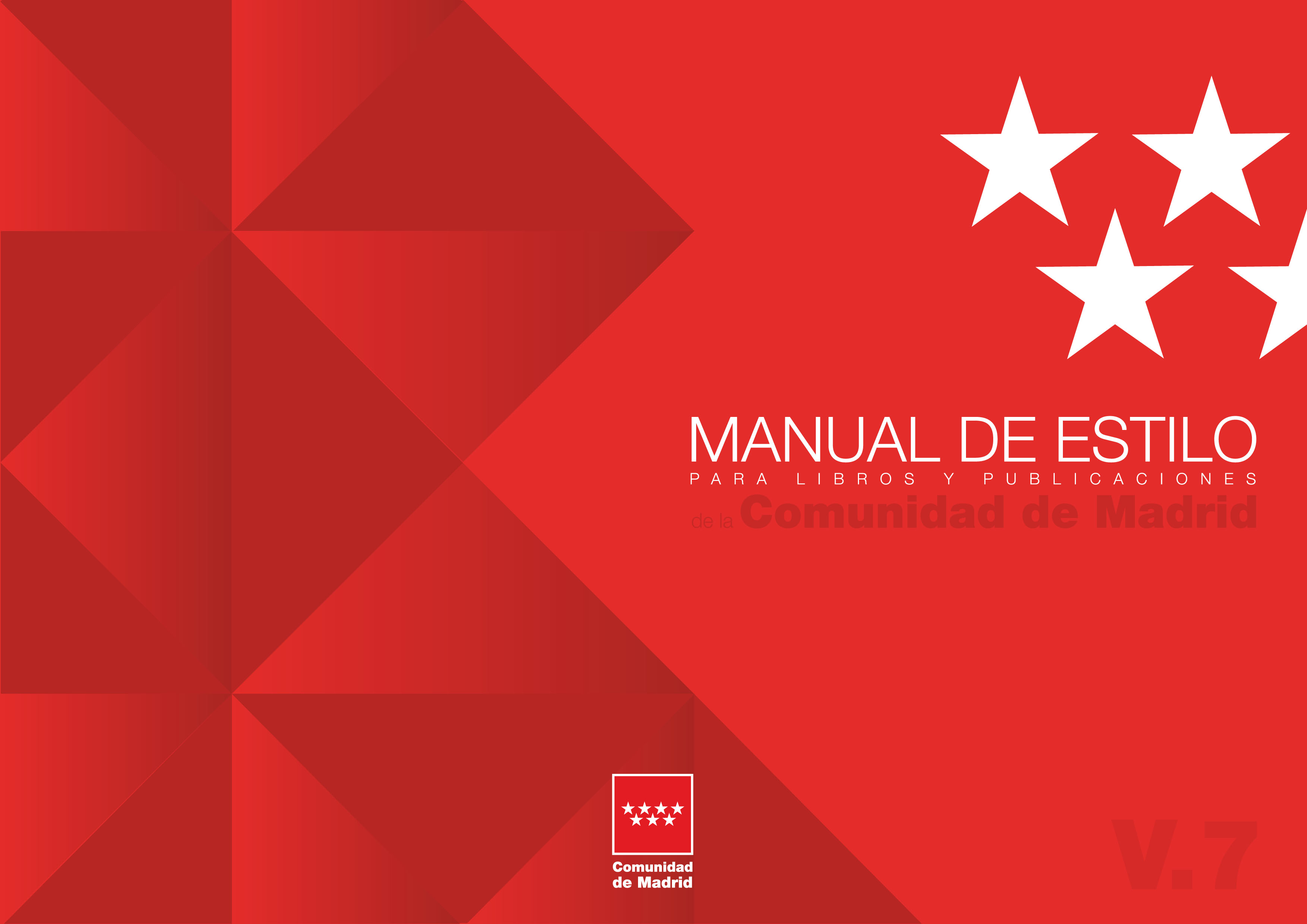Portada de Manual de estilo para libros y publicaciones de la Comunidad de Madrid