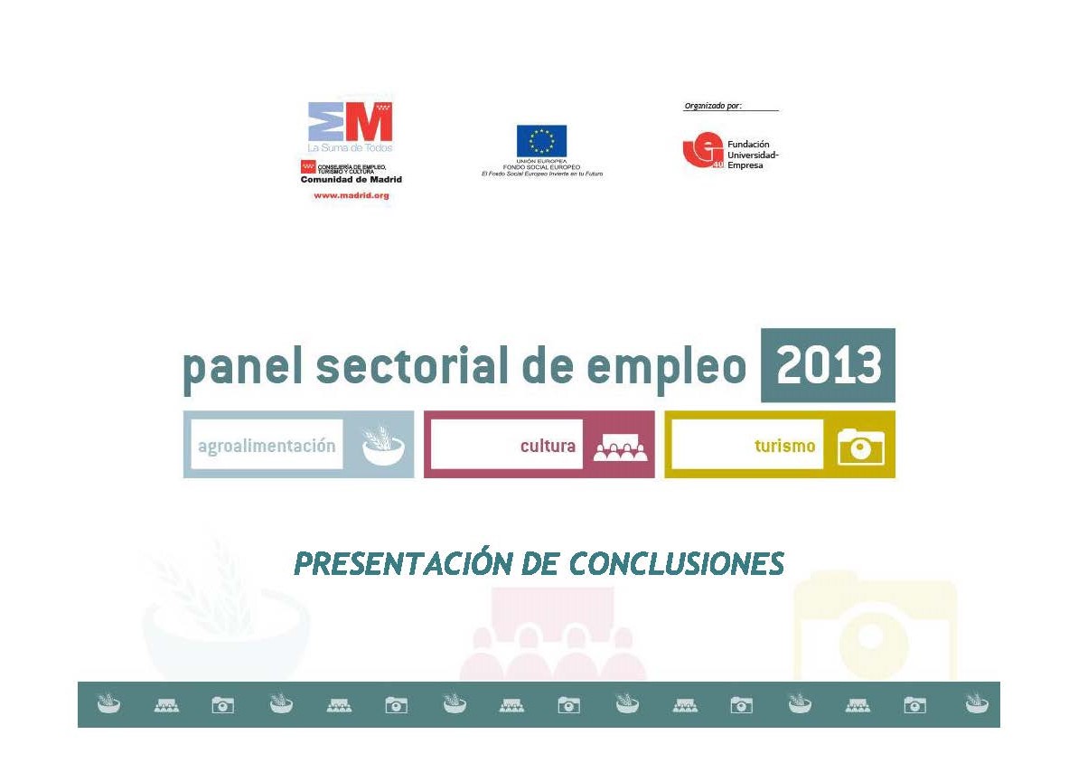 Portada de Panel Sectorial de Empleo 2013